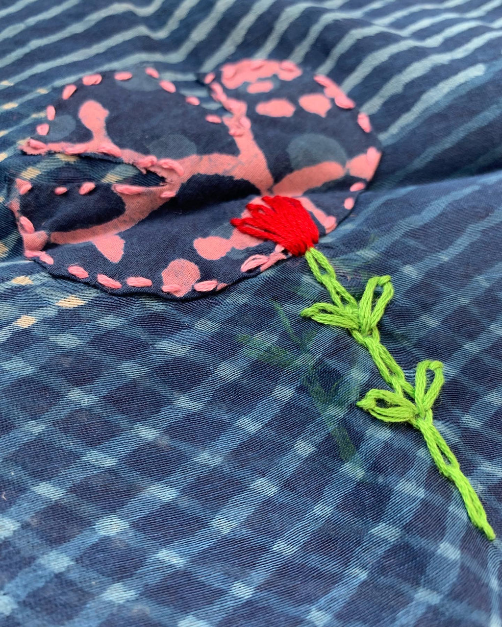 Handblock Cotton Chanderi Suit