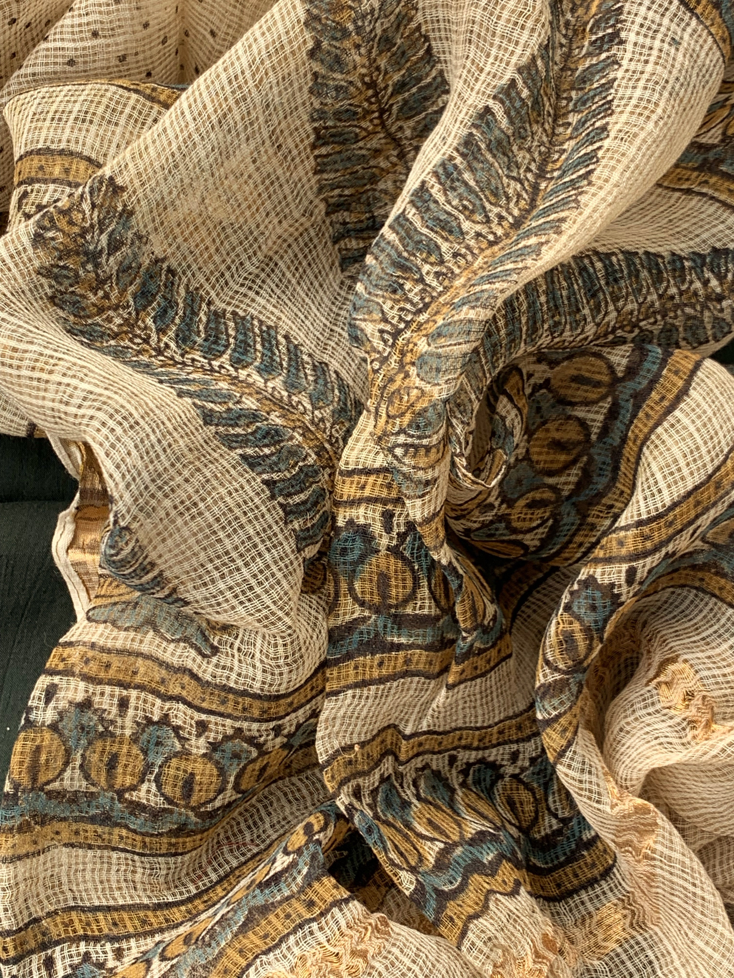Handblock Ajrakh Cotton Kota Suit