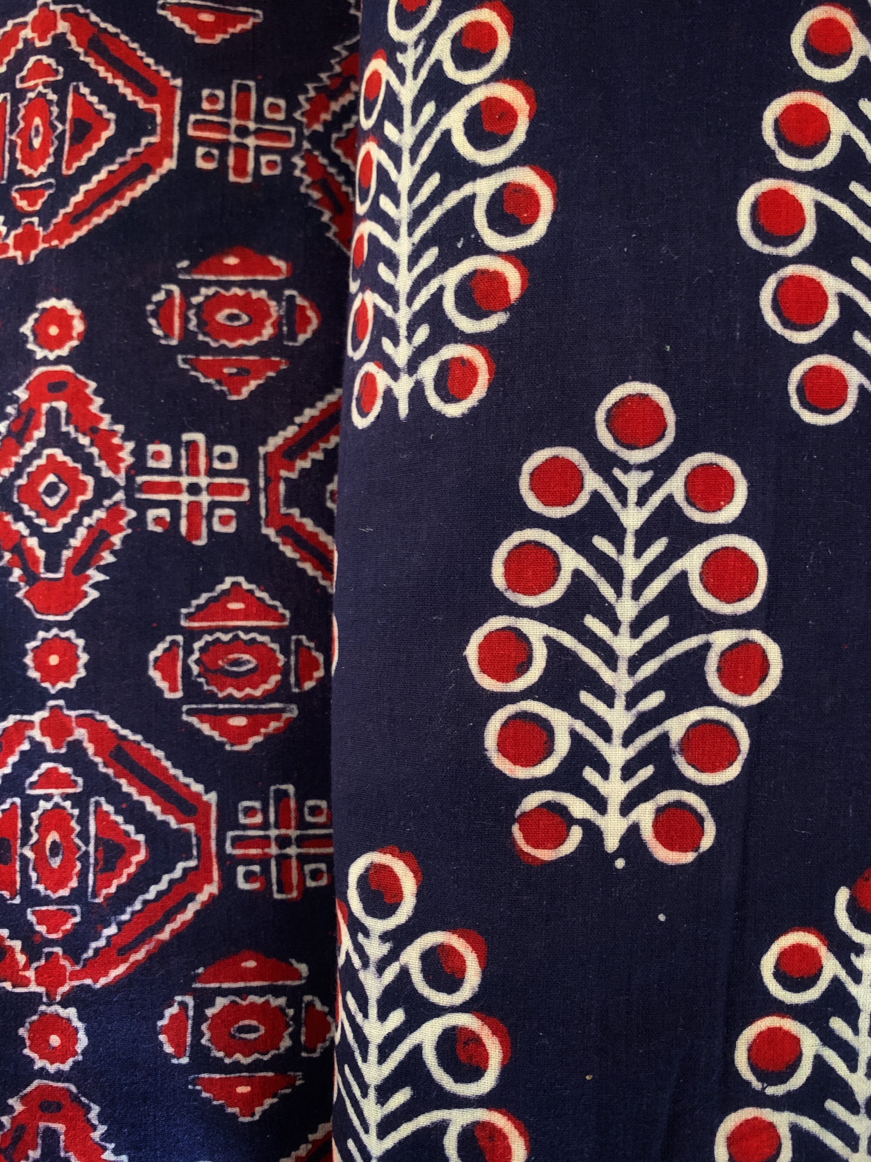 Hand Block Printed Cotton Kurta Bottom Set