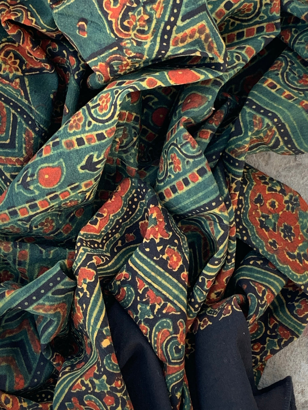 Handblock Ajrakh Dupatta