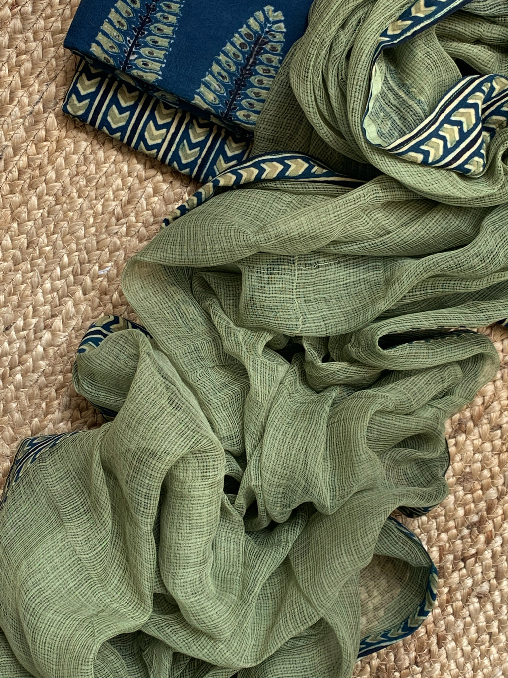 Handblock Ajrakh Kota Suit