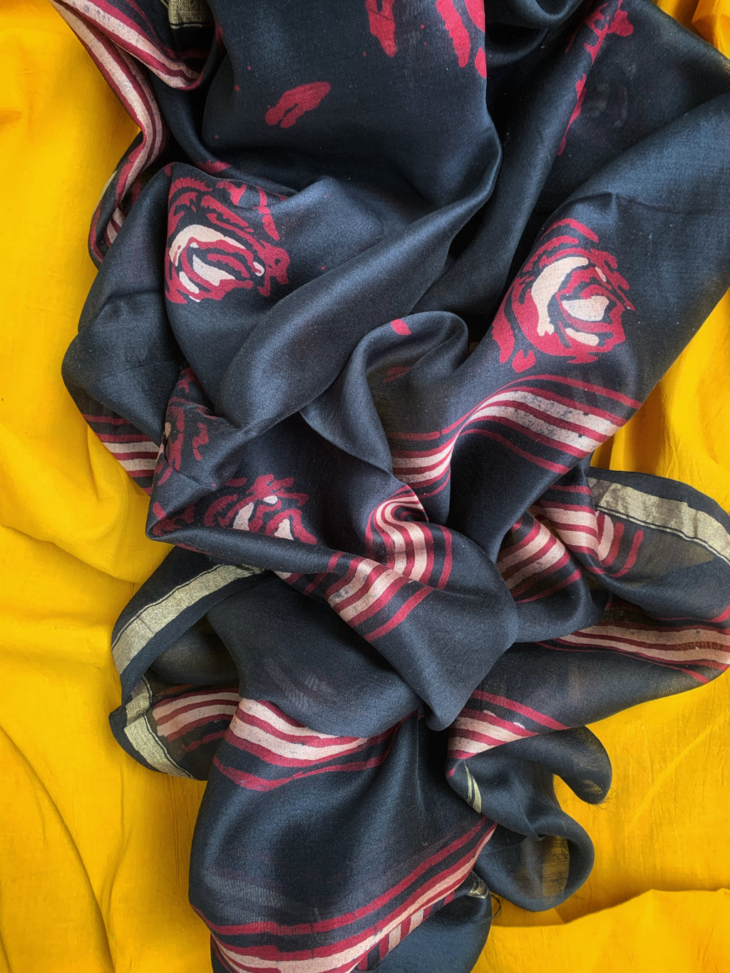 Handblock Batik Cotton Chanderi Suit