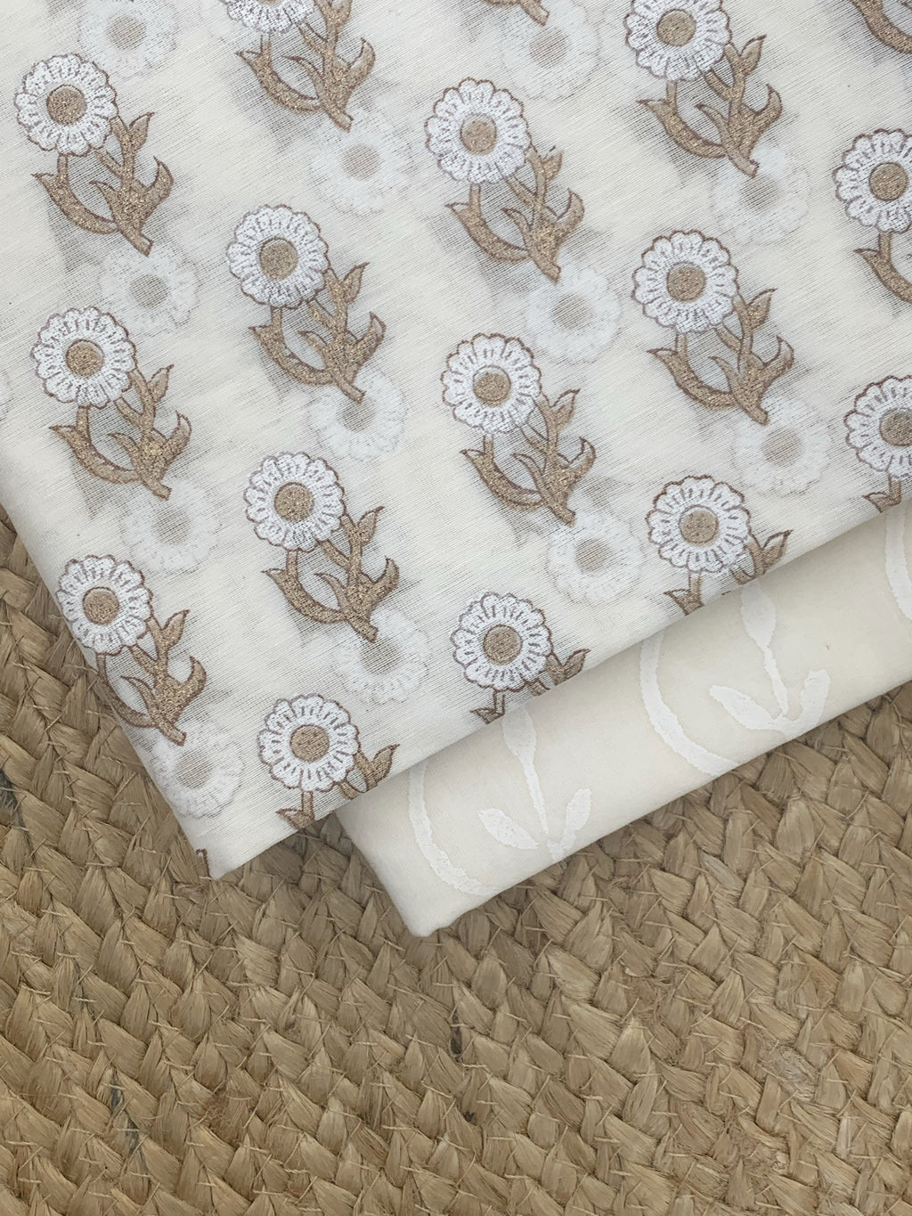 Handblock Chanderi Silk Cotton Suit