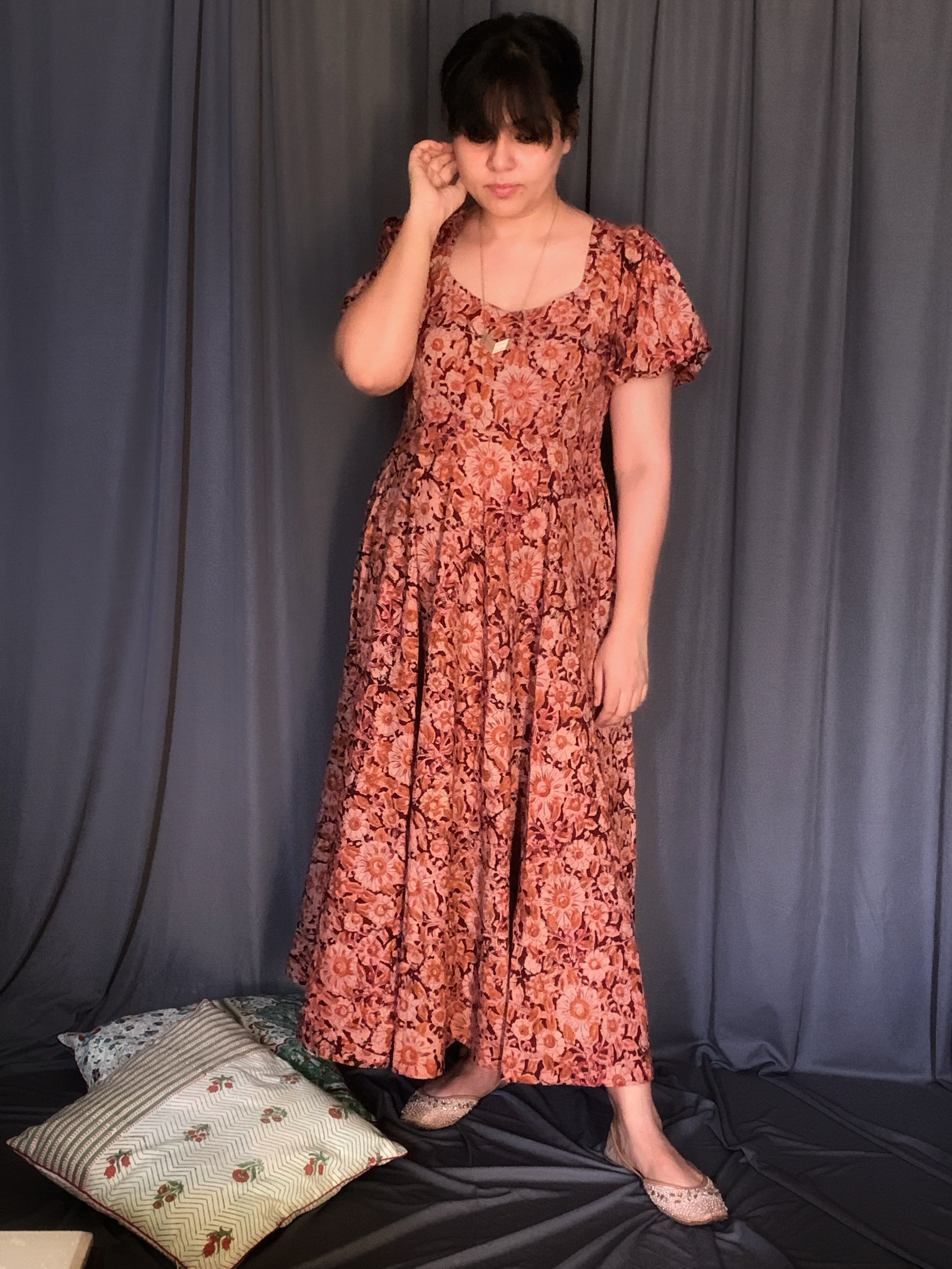 Handcrafted Kalamkari Midi Dress
