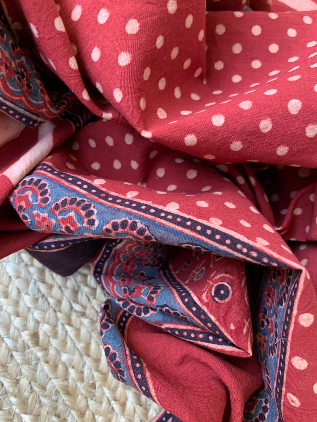 Natural Dyes Handblock Ajrakh Cotton Suit