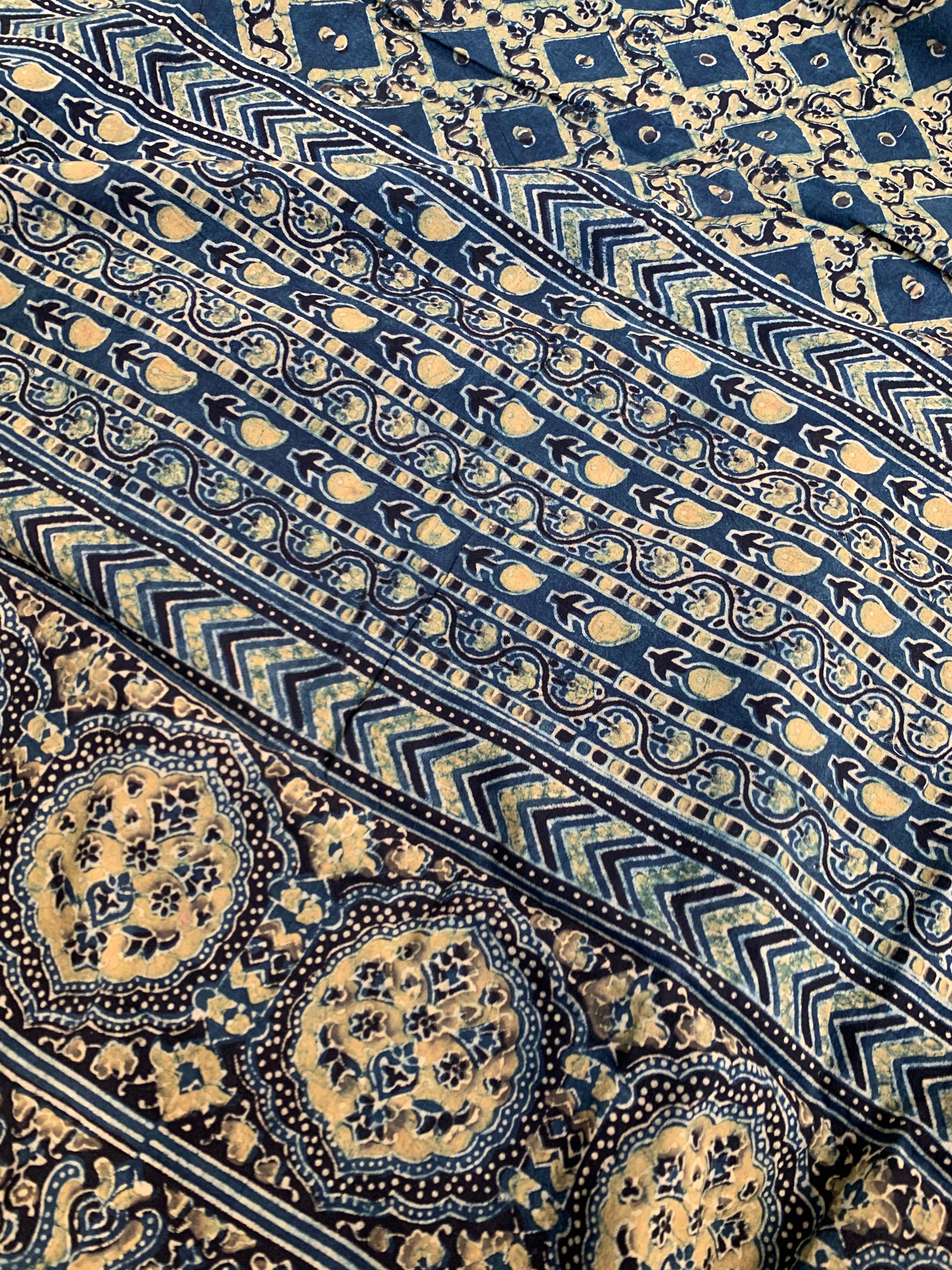 Natural Dyes Handblock Ajrakh Cotton Suit