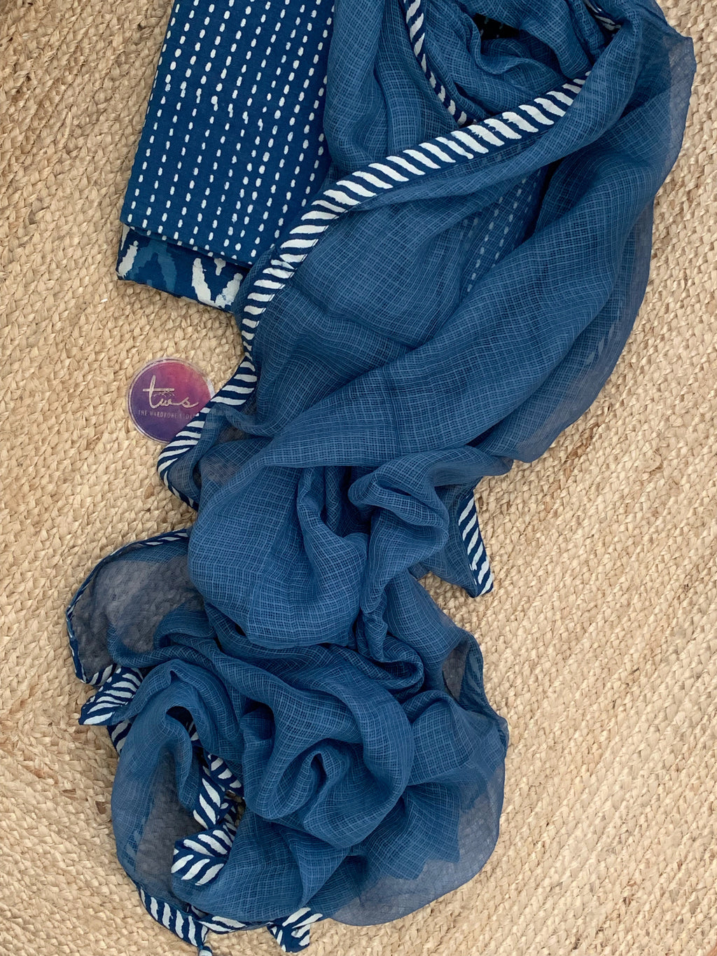 Handblock Cotton Kota Suit