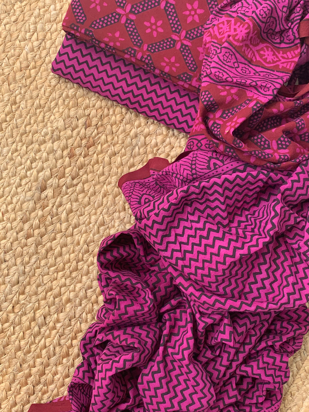 Natural Dyed Bagh Block Print Cotton Suit