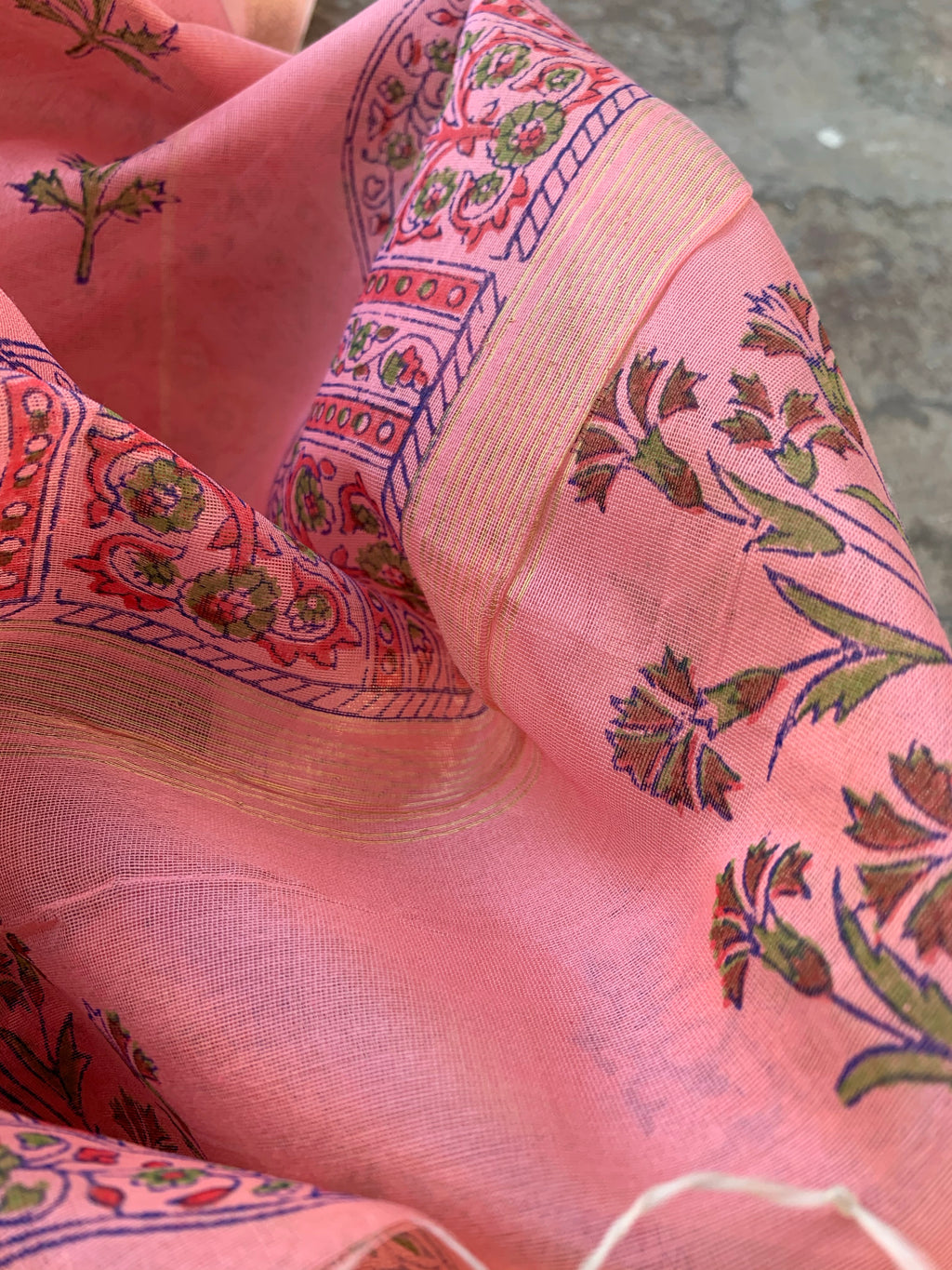 Handwoven Maheshwari Kurta dupatta set