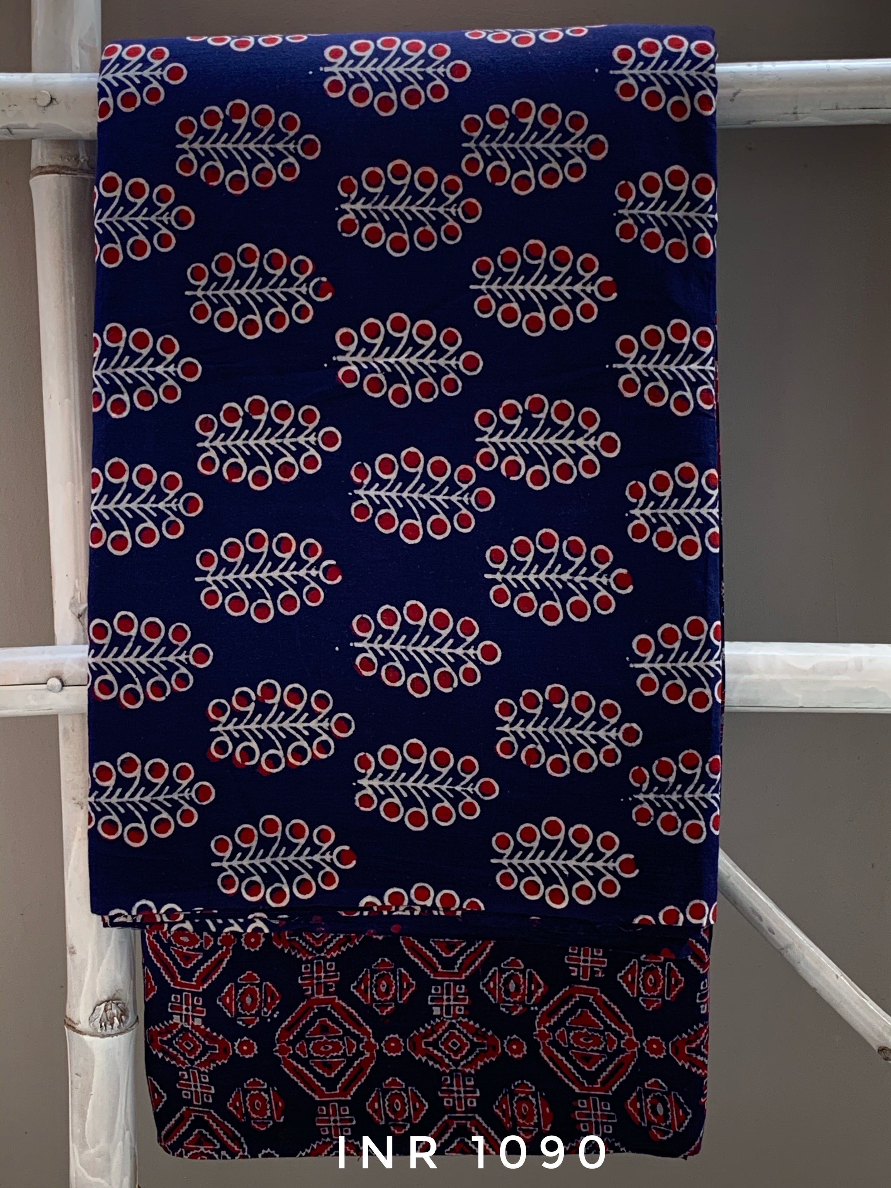 Hand Block Printed Cotton Kurta Bottom Set