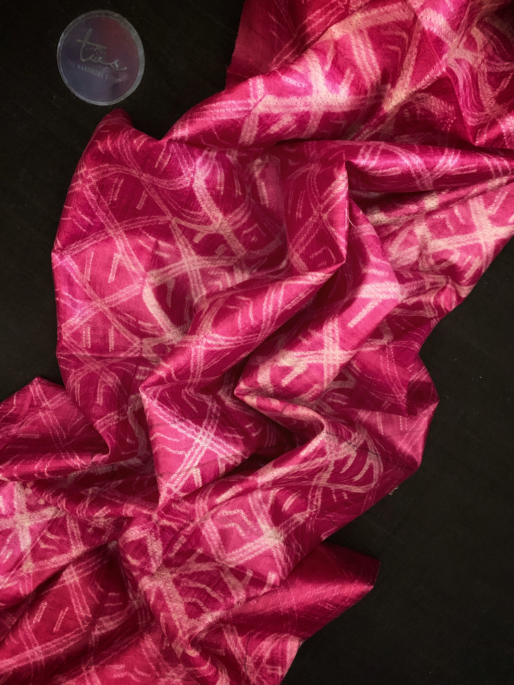 Handwoven & Handmade Tussar Shibori Kurta Dupatta Set