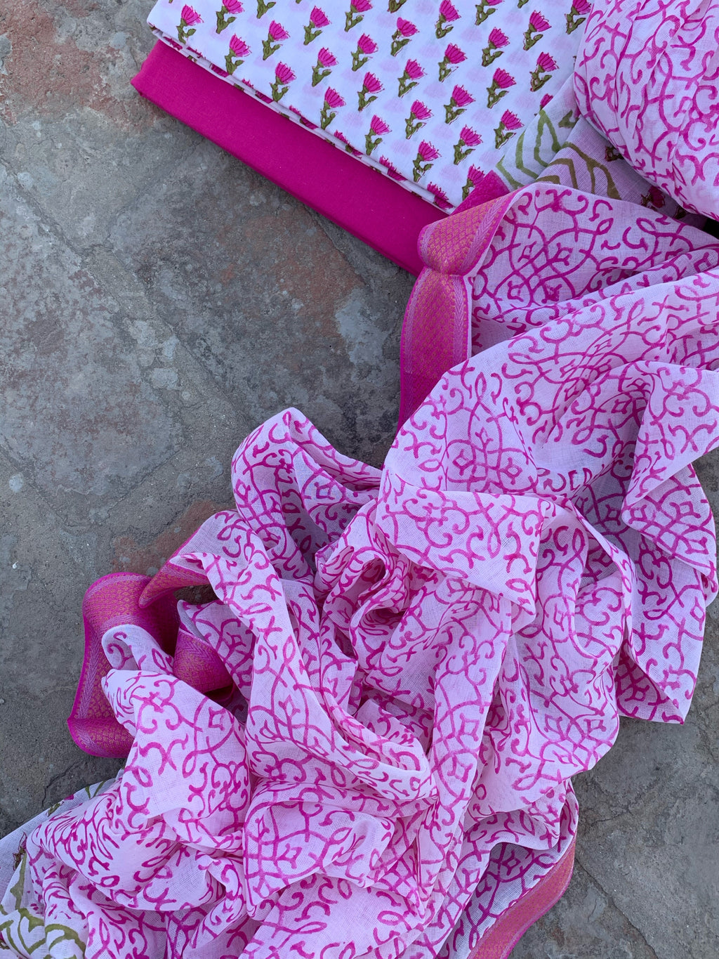 Handblock Cotton Suit