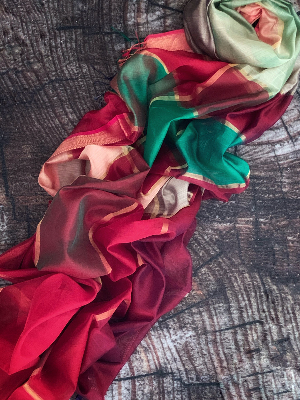 Handwoven Maheshwari Silk Cotton Dupatta
