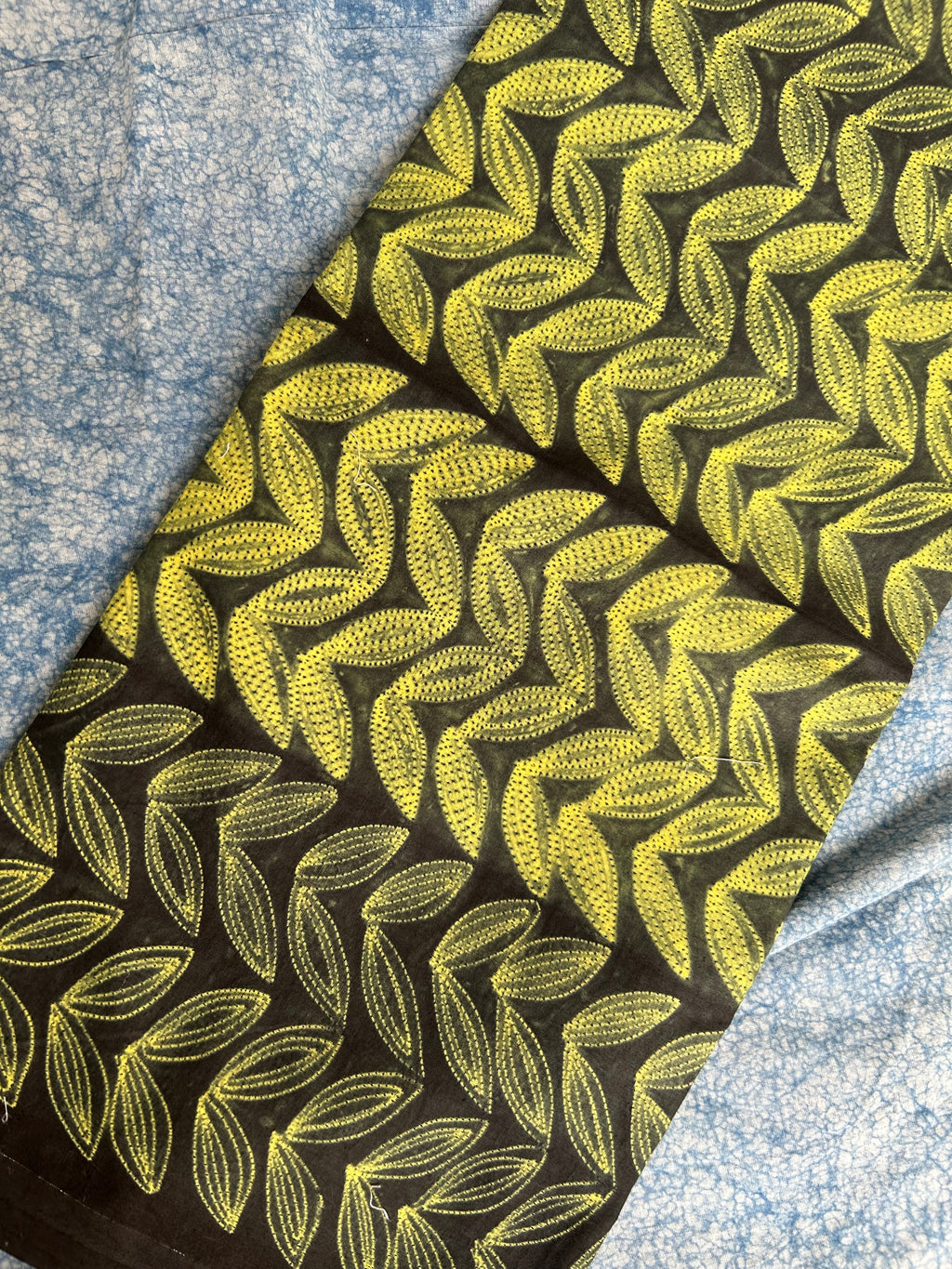 Hand done shibori Cotton Fabric
