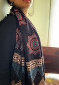 Natural Dyes Hand Block Ajrakh Dupatta