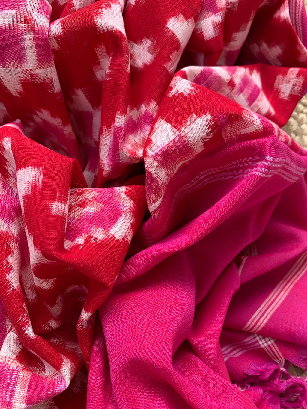 Handwoven Double Ikat Kurta Dupatta Set