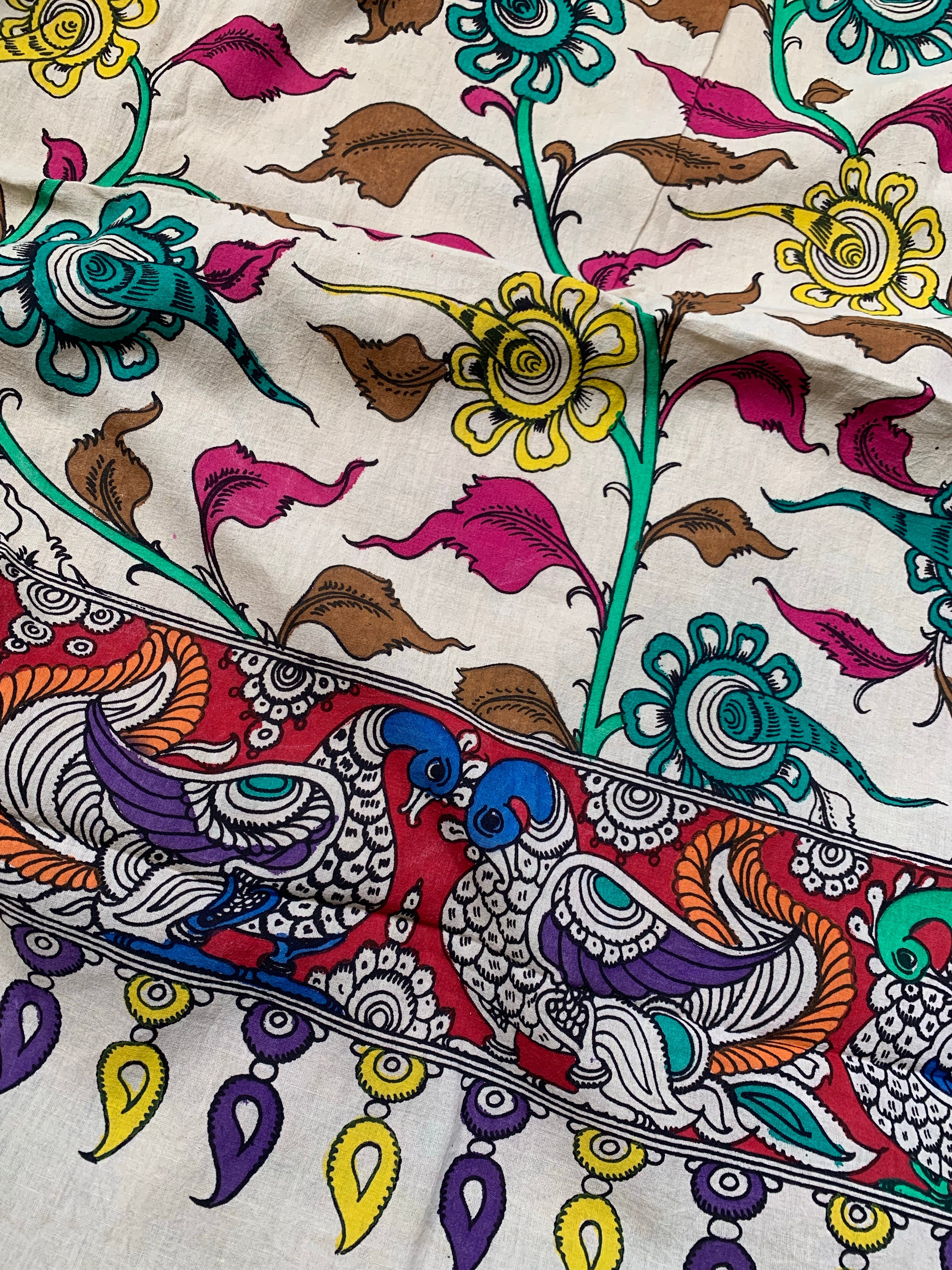 Handwoven Handcrafted Kalamkari Kurta Dupatta Set