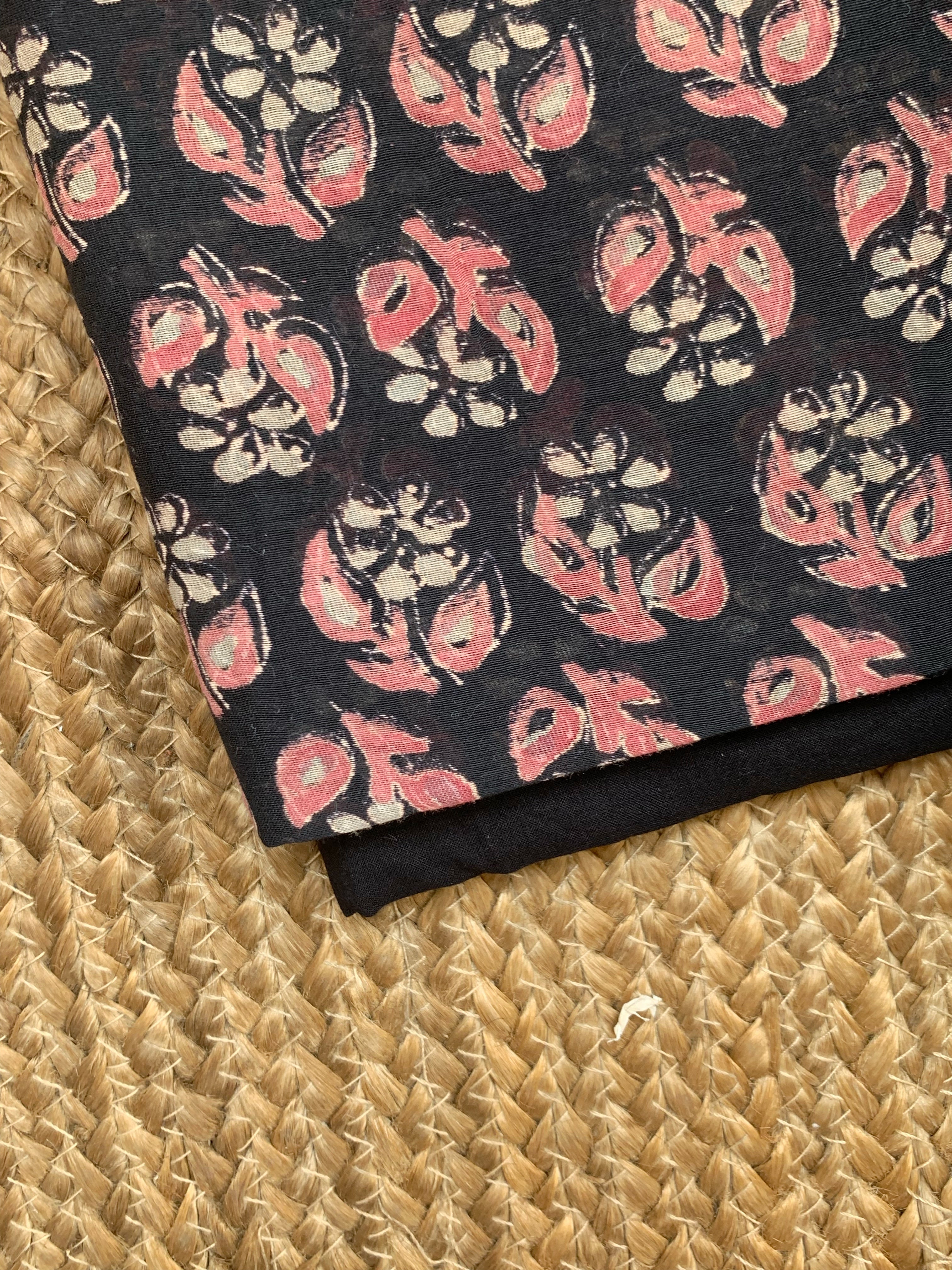 Handblock Chanderi Silk Cotton Suit