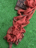 Handblock Ajrakh Cotton Kota Suit