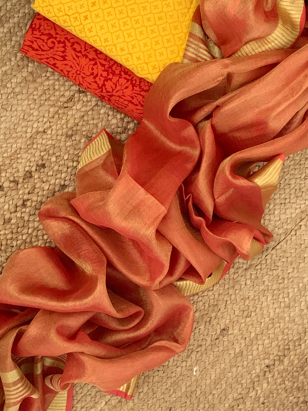 Handcrafted Cotton & Linen Dupatta Suit