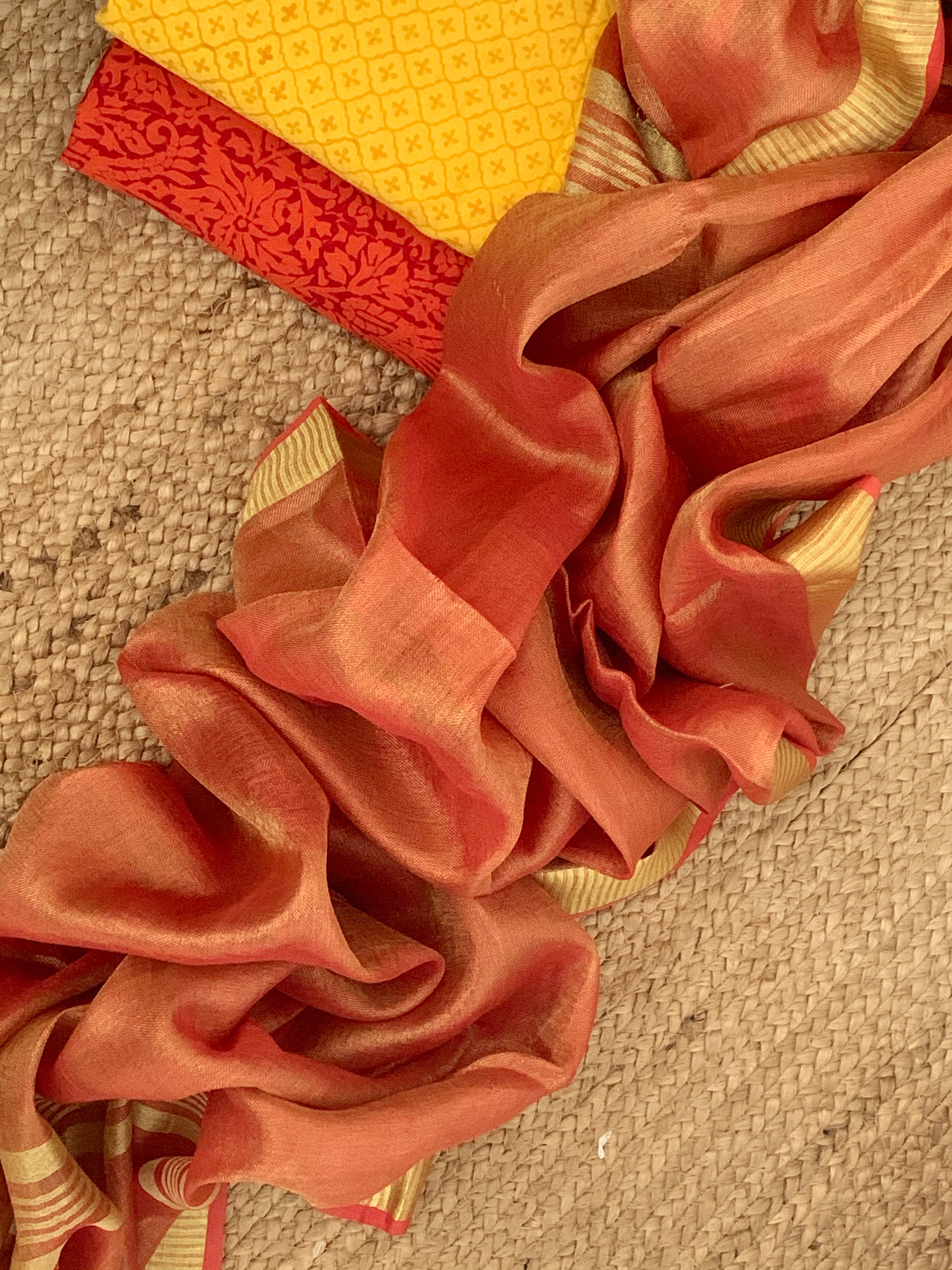 Handcrafted Cotton & Linen Dupatta Suit