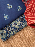 Natural Dyes Handblock Ajrakh Cotton Kurta Bottom Set