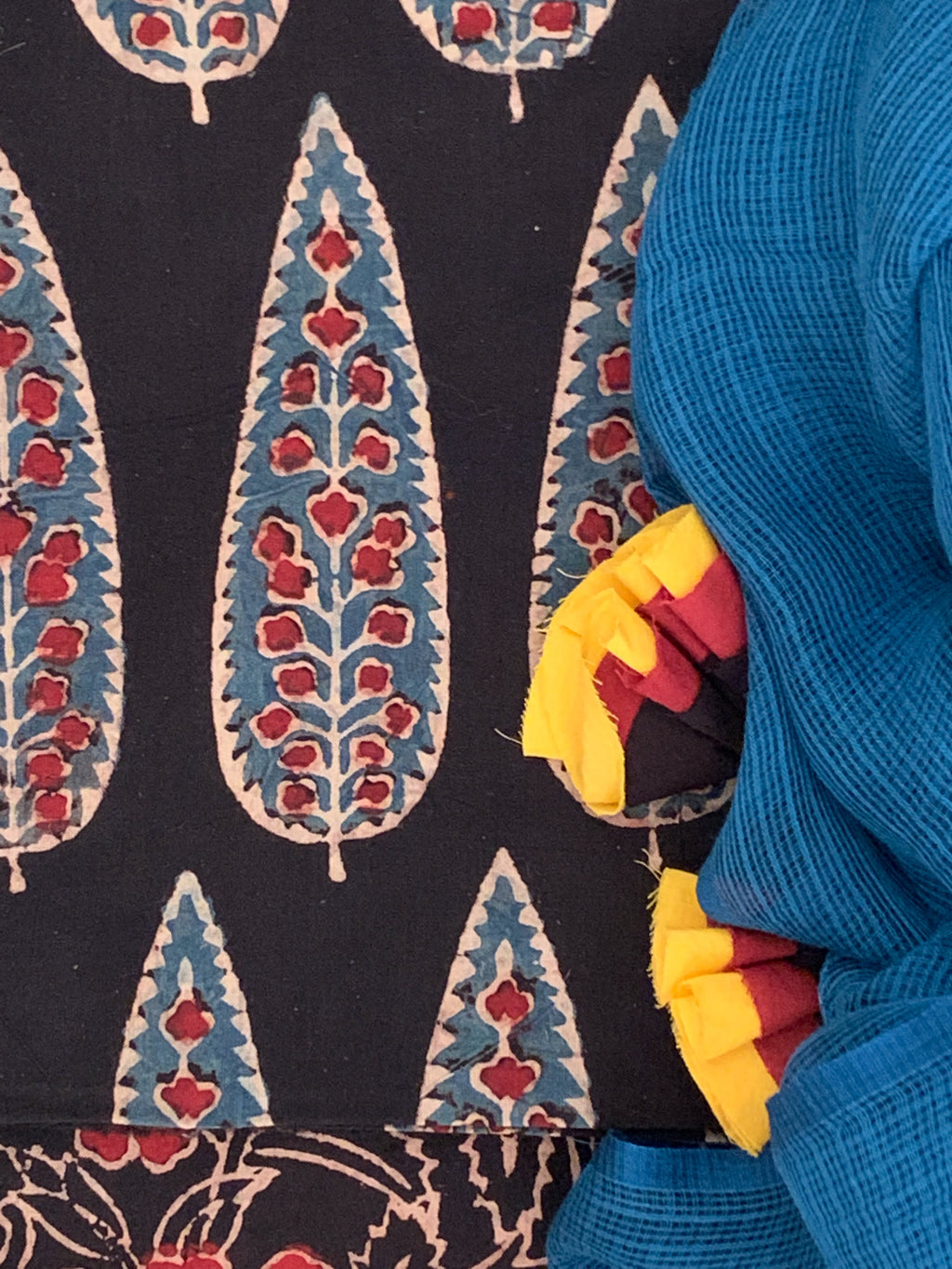 Handblock Ajrakh Cotton Kota Suit