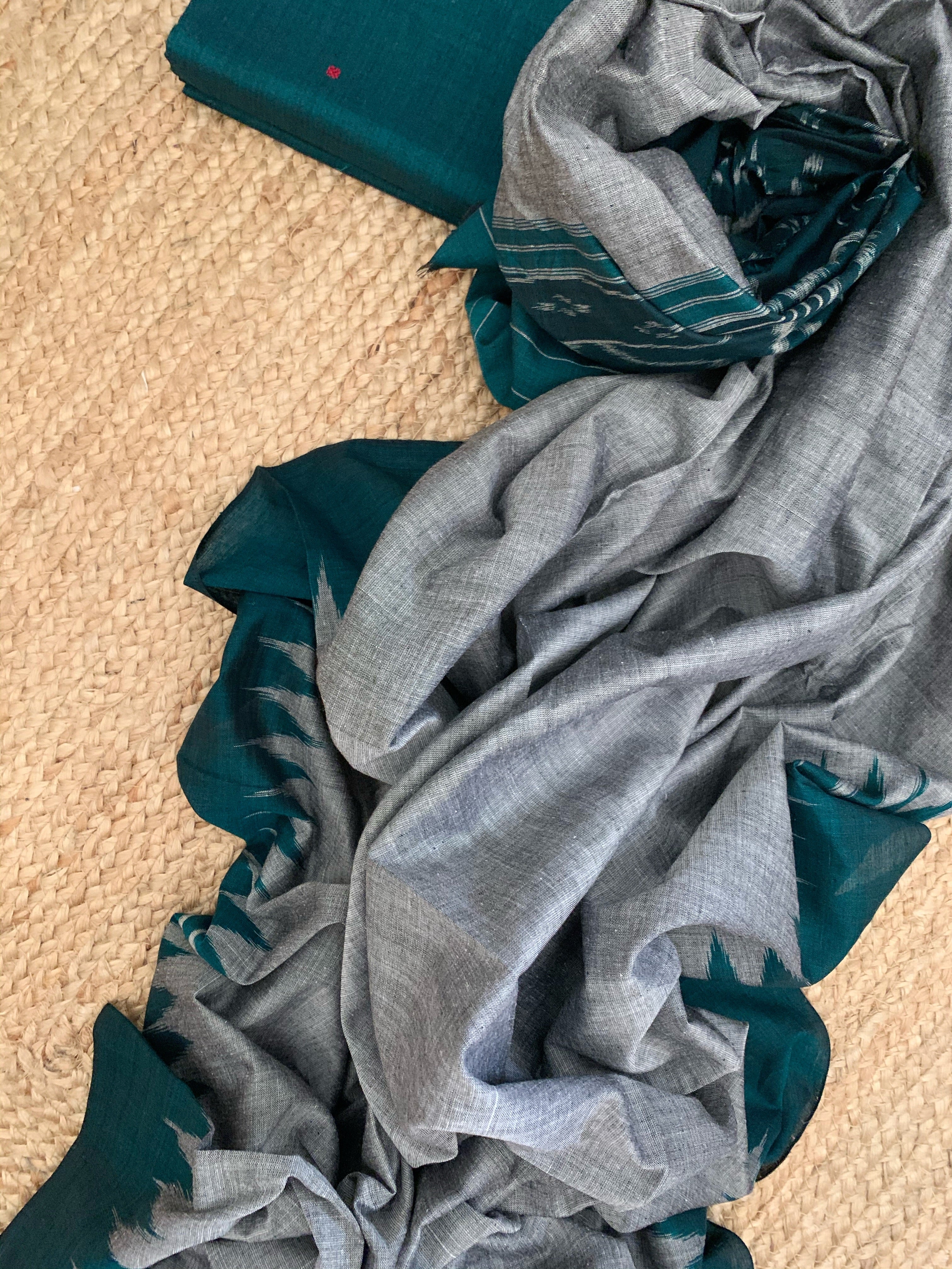 Handwoven Nuapatna Kurta Dupatta Set