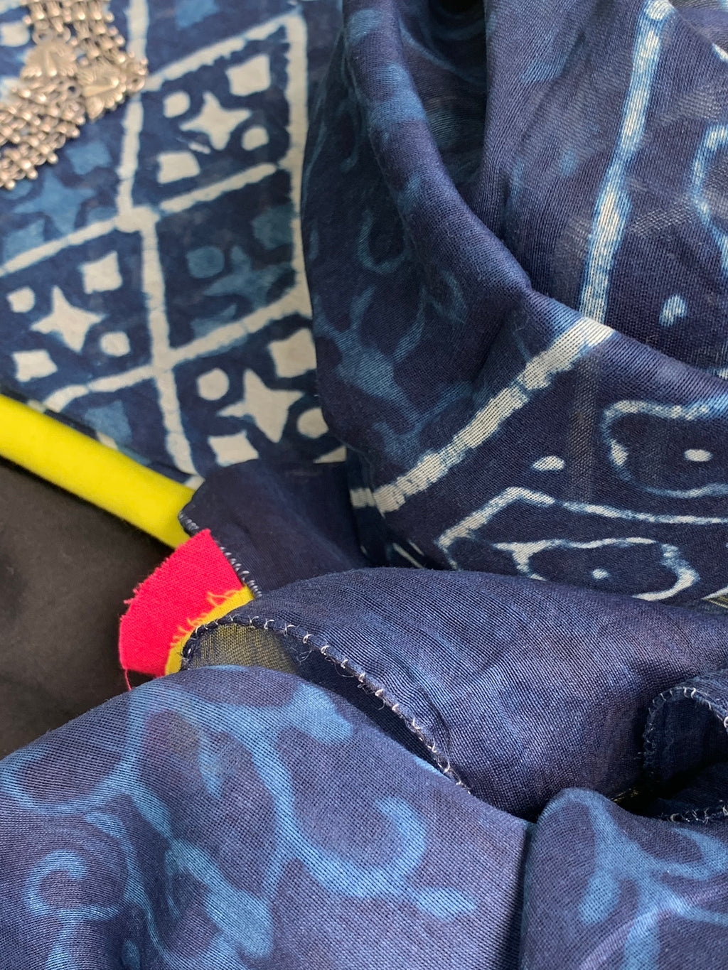 Handblock Chanderi Suit