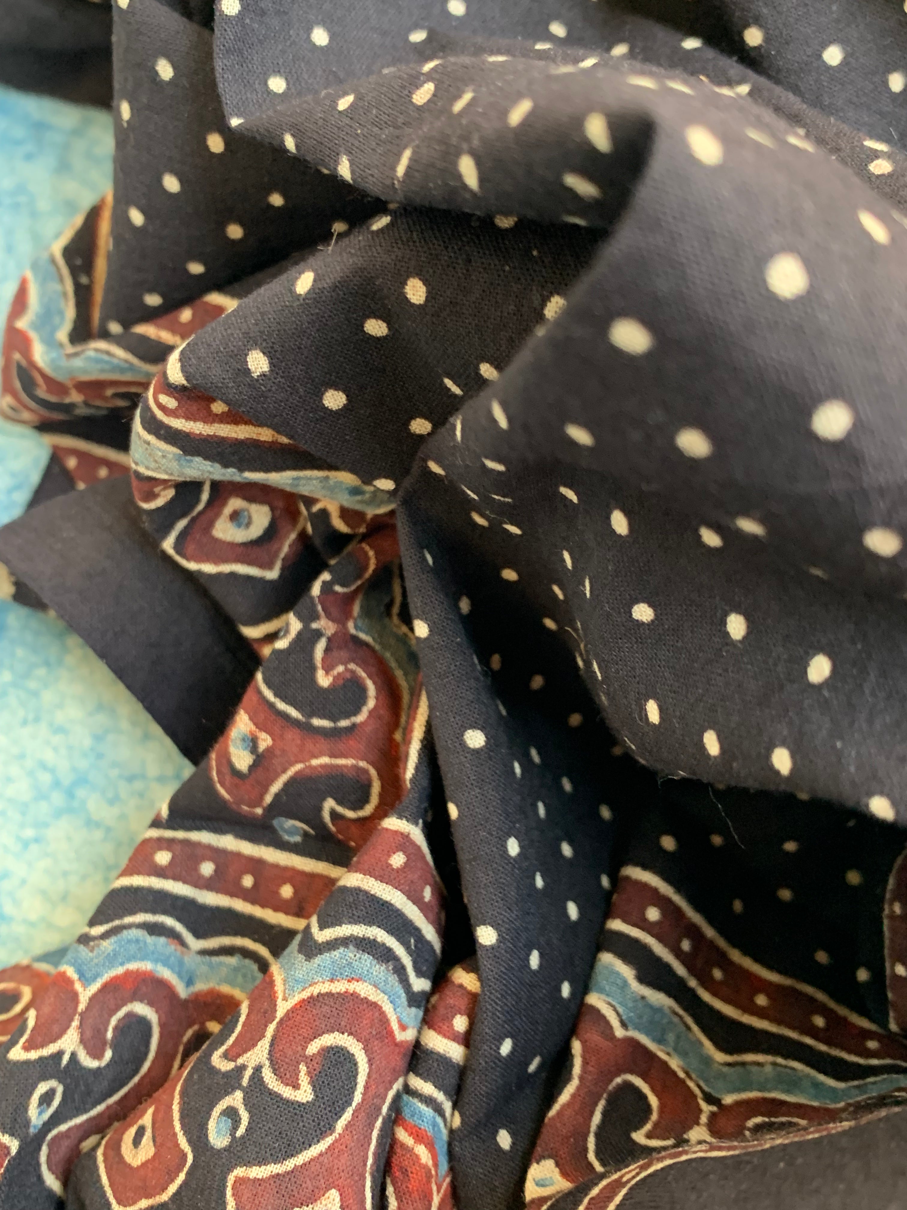 Natural Dyes Handblock Ajrakh Cotton Suit