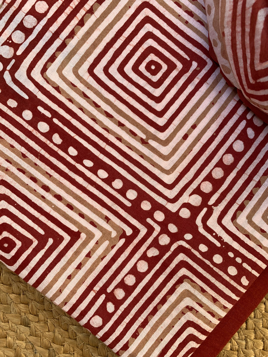 Handblock Batik Cotton Chanderi Suit