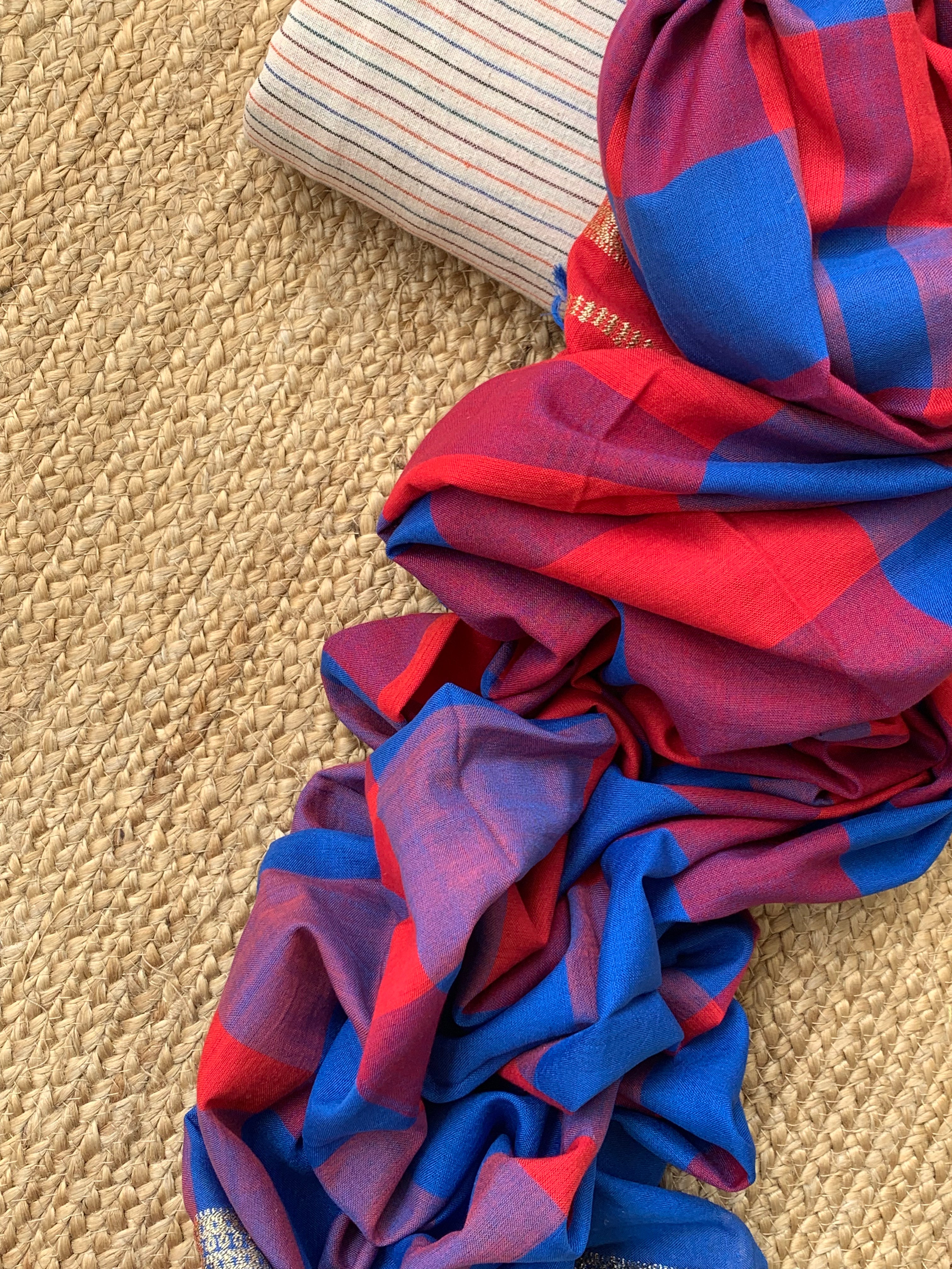 Handwoven Kotpad Bhujodi Kurta Dupatta Set
