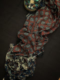 Modal silk Handblock Ajrakh Dupatta
