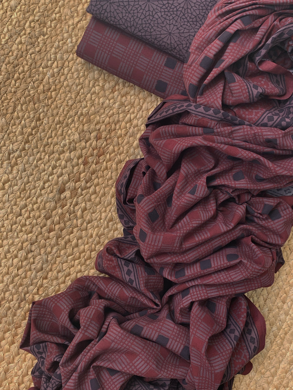 Natural Dyed Bagh Block Print Cotton Suit
