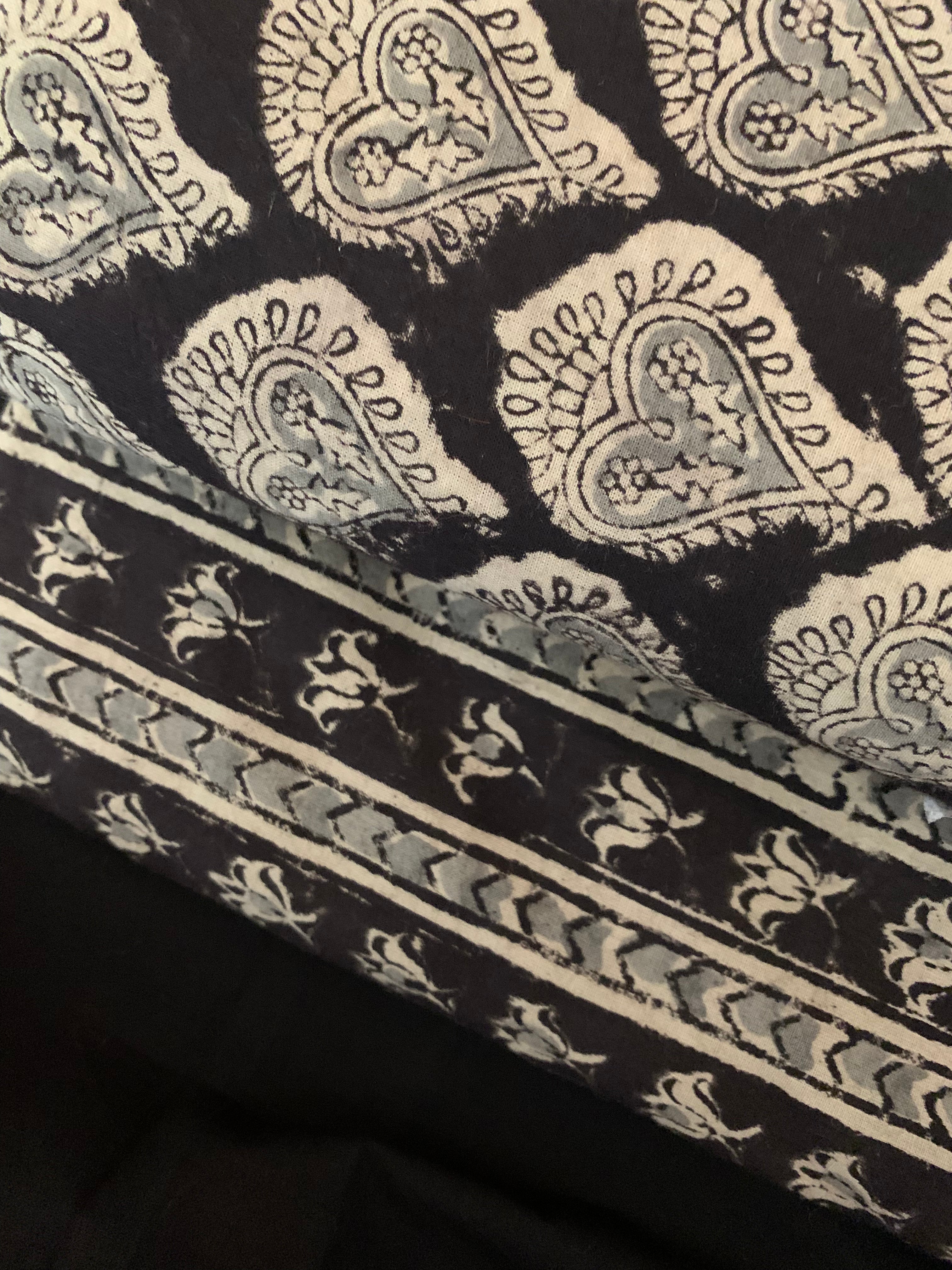 Hand Block Printed Kalamkari Natural Dyed Kurta Bottom Set