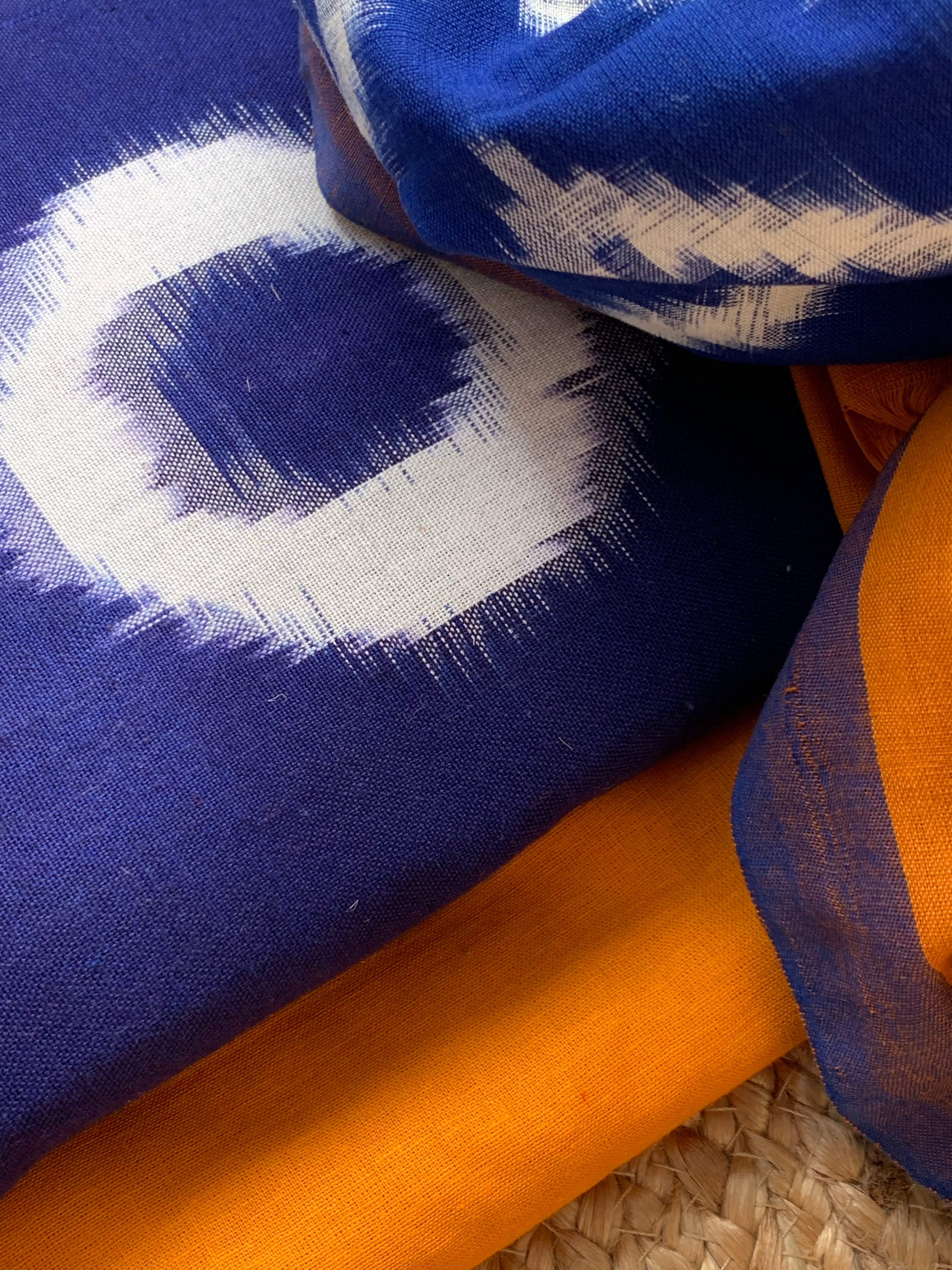 Handwoven Double Ikat Kurta  Dupatta set