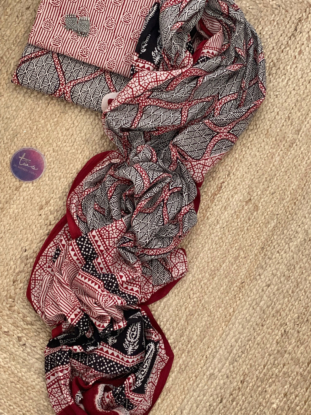 Natural Dyed Bagh Handblock Cotton Suit