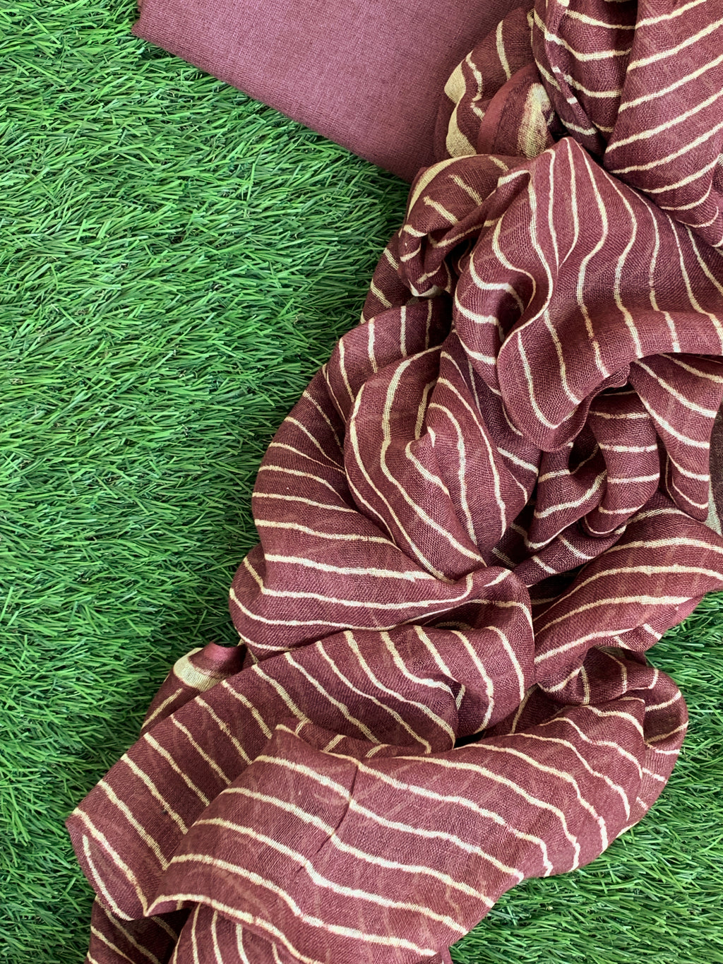 Handcrafted Linen Kurta Dupatta Set