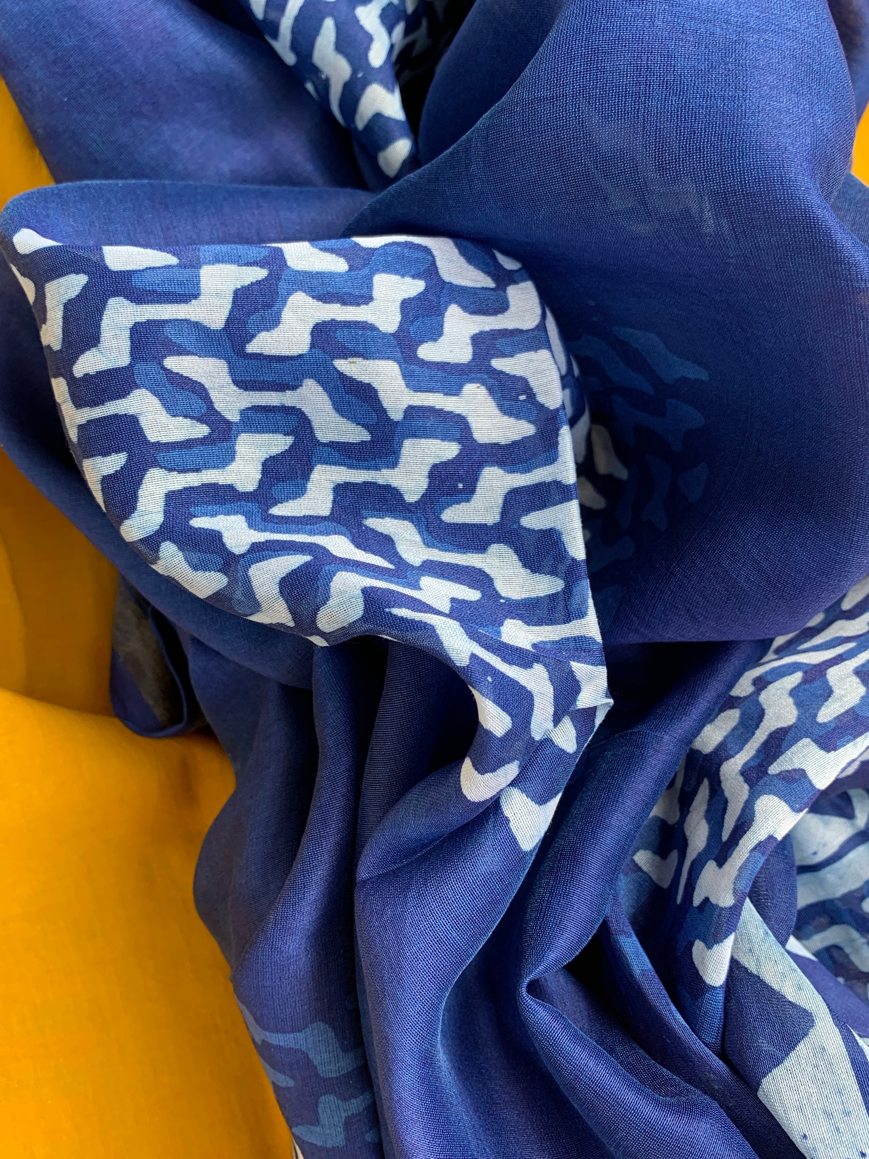 Handblock Batik Cotton Chanderi Suit