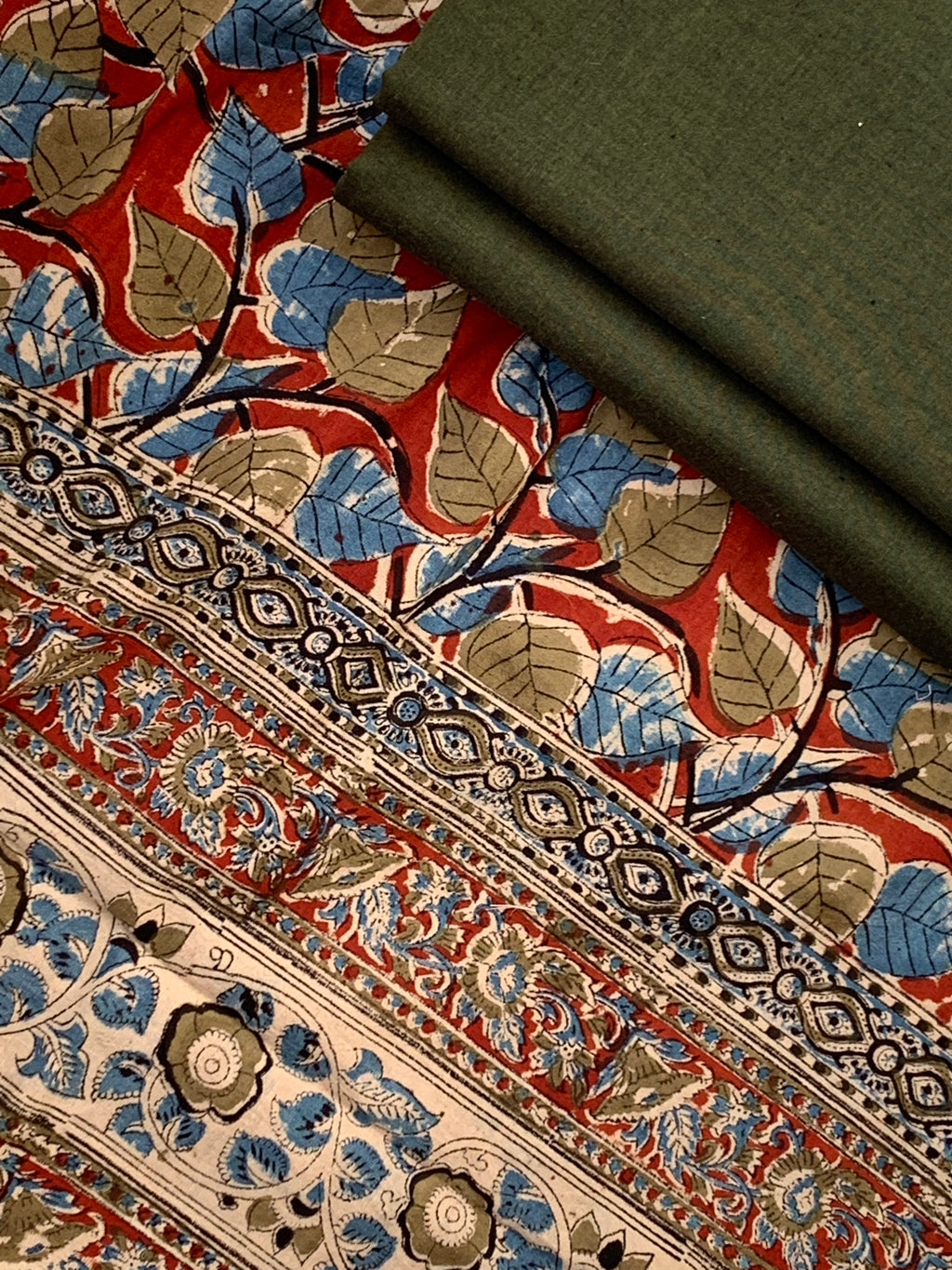 Handwoven Handcrafted Kalamkari Kurta Dupatta Set