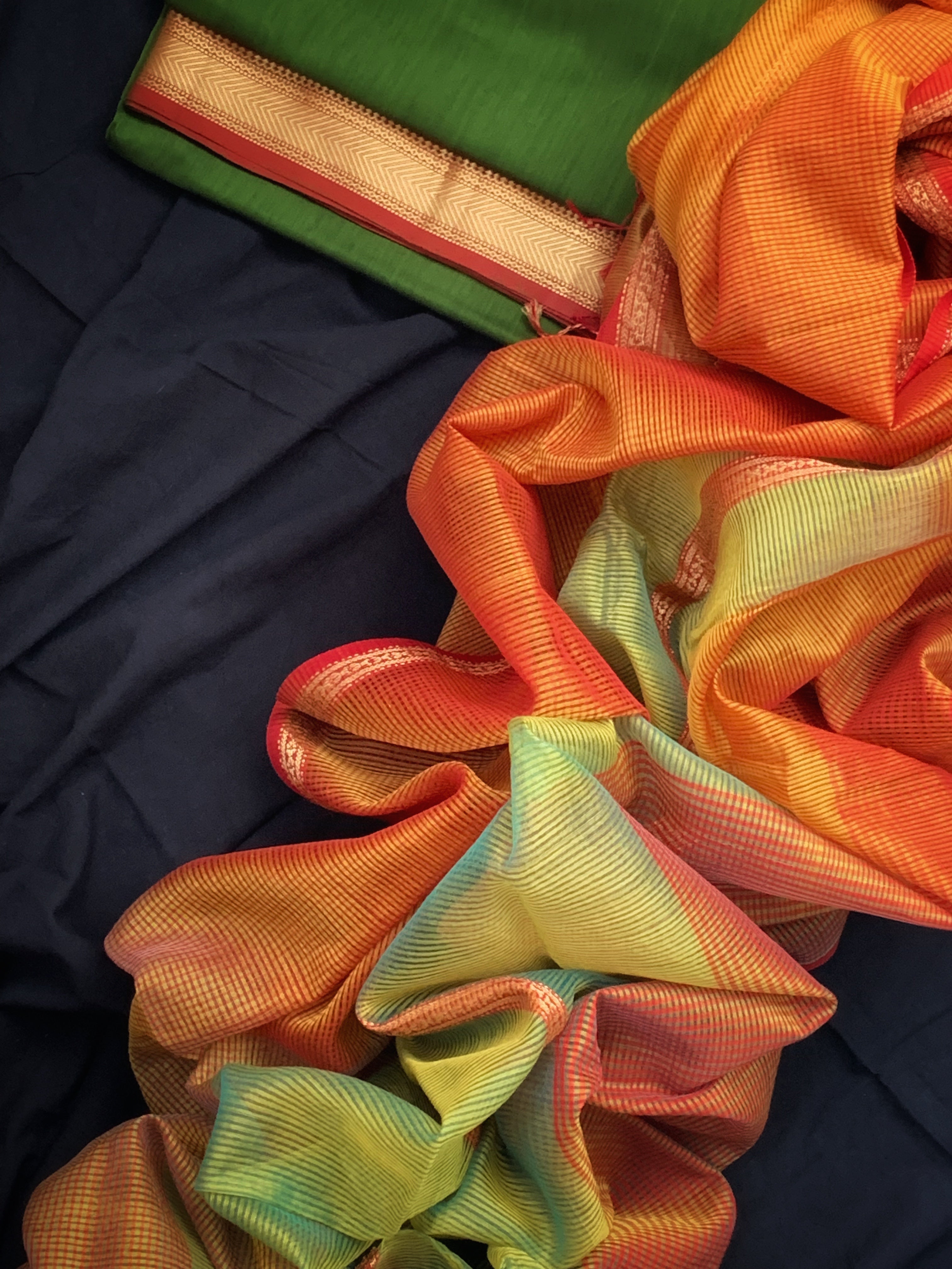 Handwoven Maheshwari Kurta dupatta set