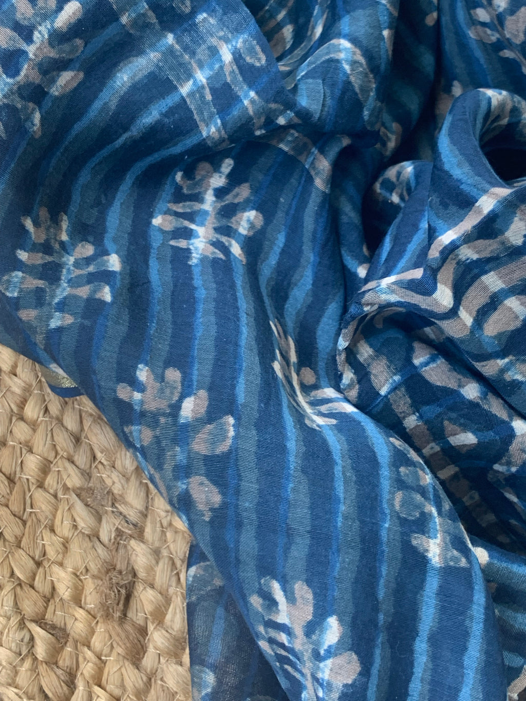 Handblock Chanderi Silk Cotton Suit