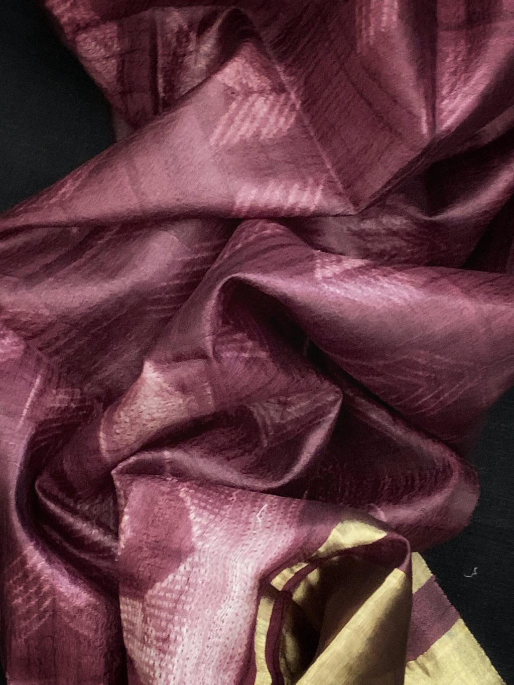 Handwoven & Handmade Tussar Shibori Kurta Dupatta Set