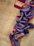 Handwoven Maheshwari Kurta Mulberry Silk dupatta set