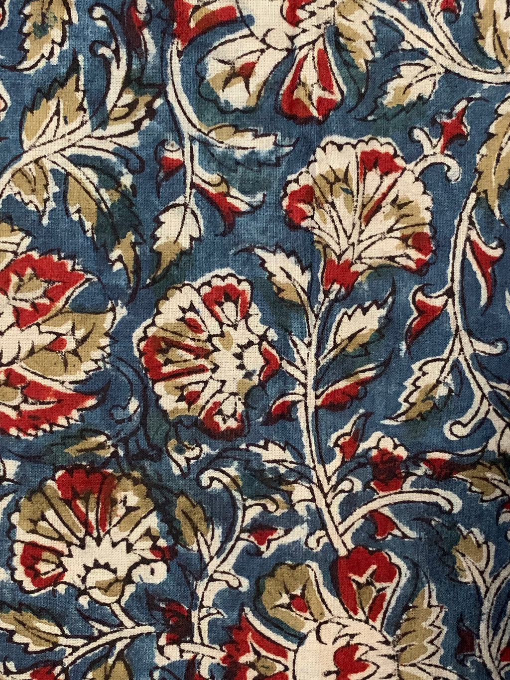 Handblock Kalamkari Cotton Mul Dupatta Suit