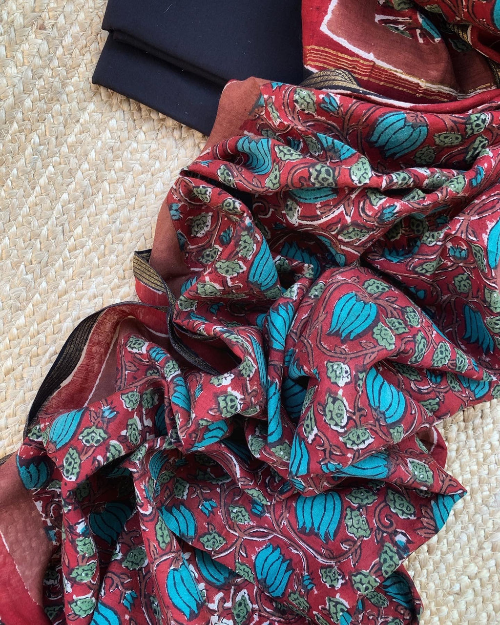 Handcrafted Cotton Chanderi Suit