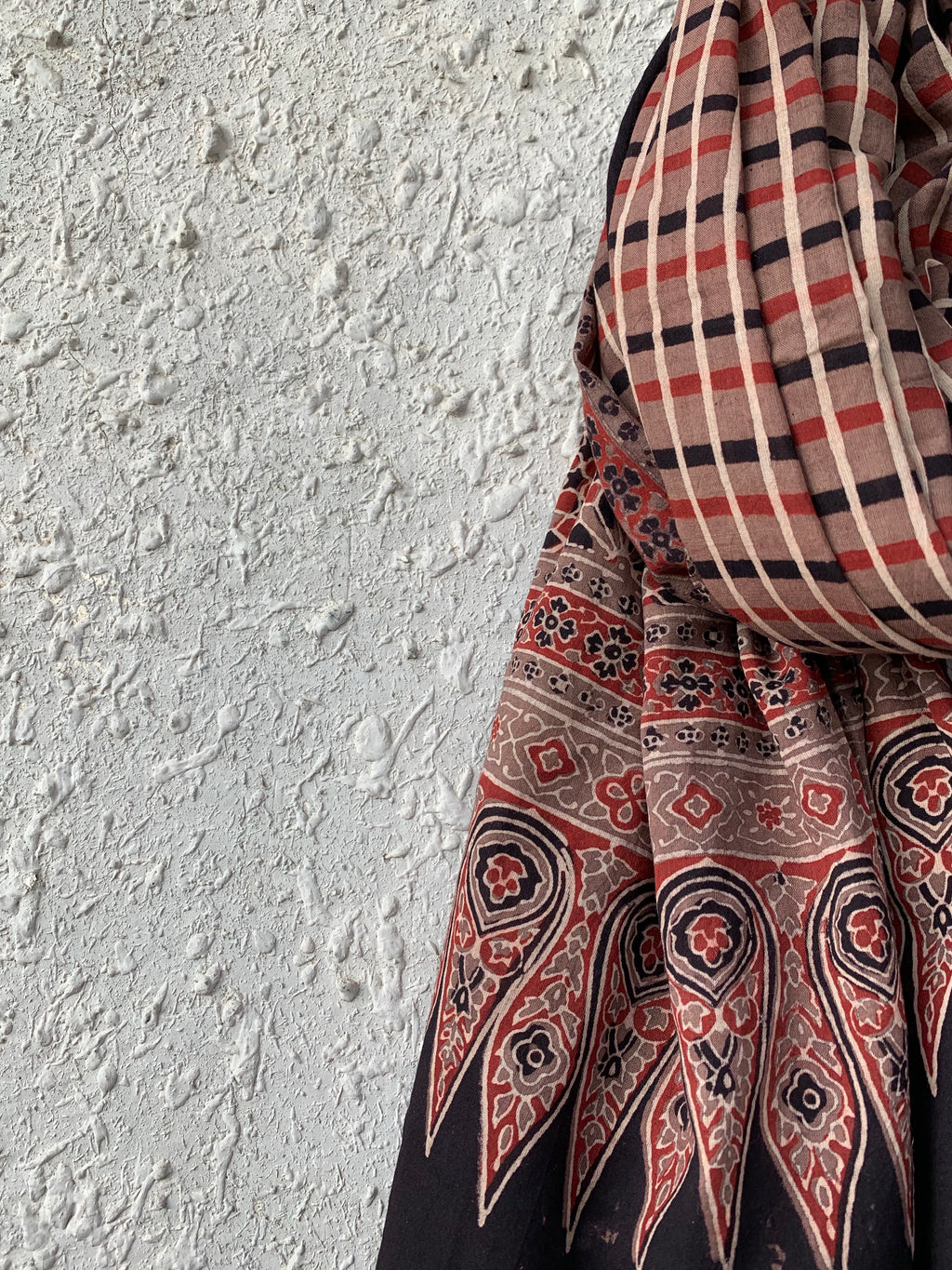 Handblock Ajrakh Dupatta