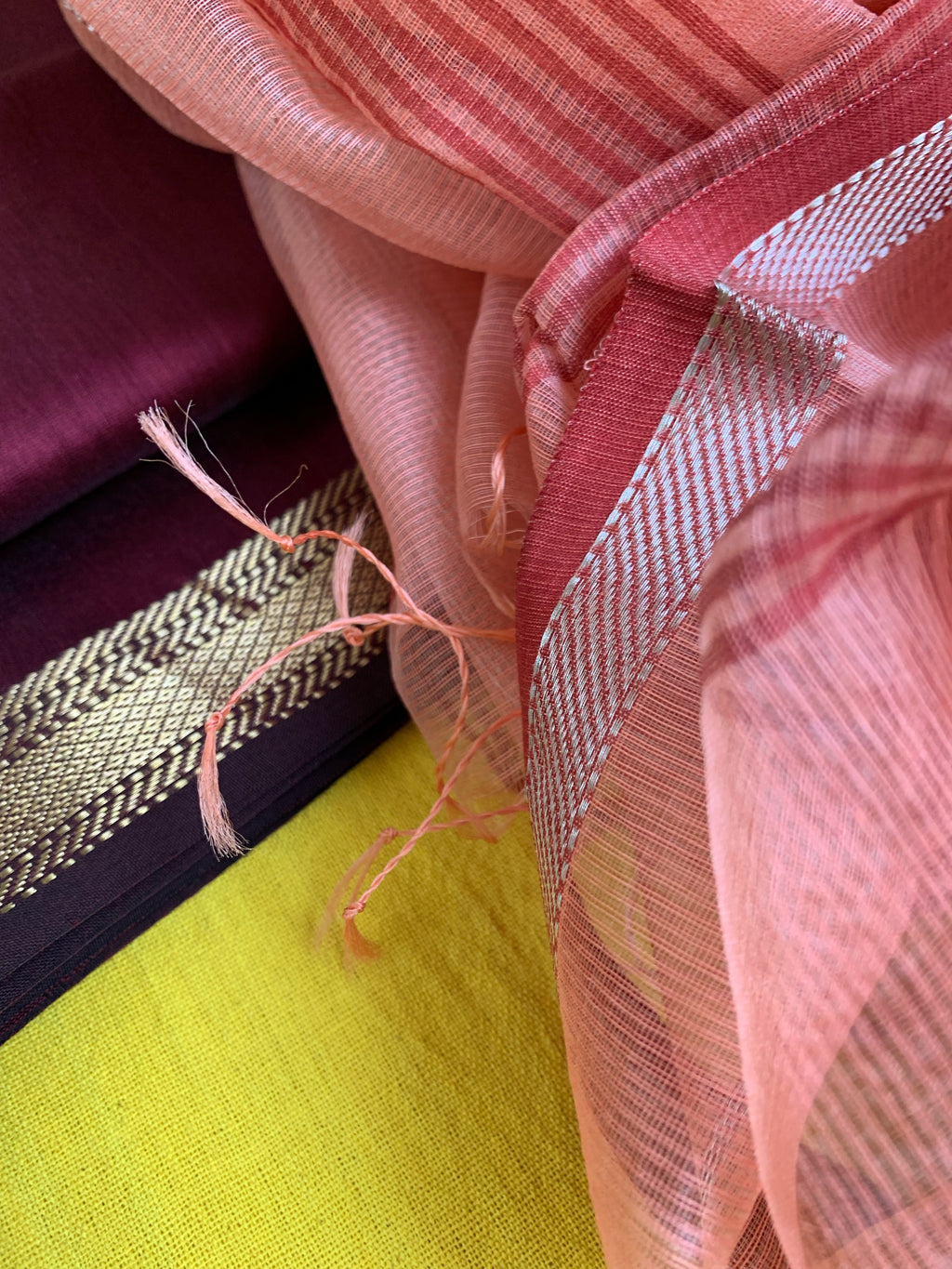 Handwoven Maheshwari Kurta dupatta set