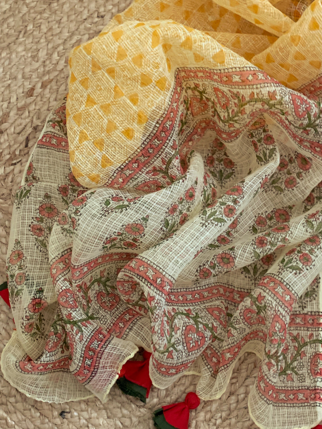 Pastel Yellow Handcrafted Kota Suit