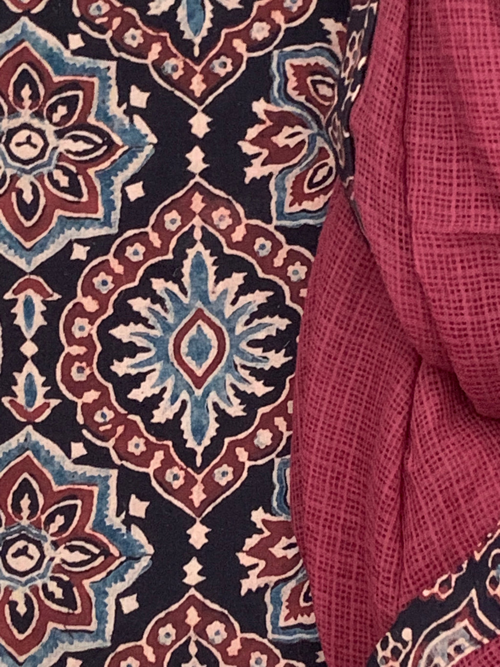 Handblock Ajrakh Kota Suit